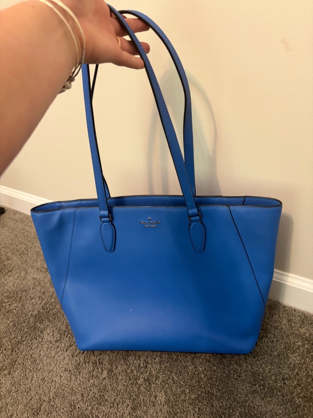 Kate Spade New York Blue Leather Tote textured - Picture 2 of 6